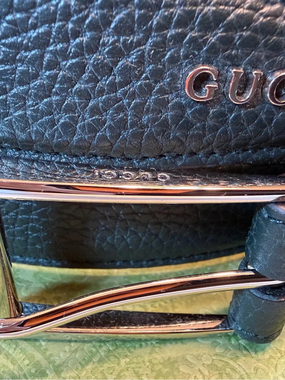 New Gucci Rectangle Buckle Logo Belt Size 44 / 110 cm Fits a Waist 40 - 44